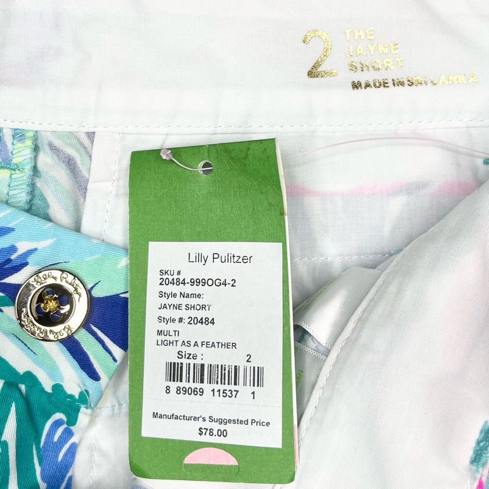Lilly Pulitzer 100% Cotton Summer Tropical Print Shorts - Picture 4 of 8